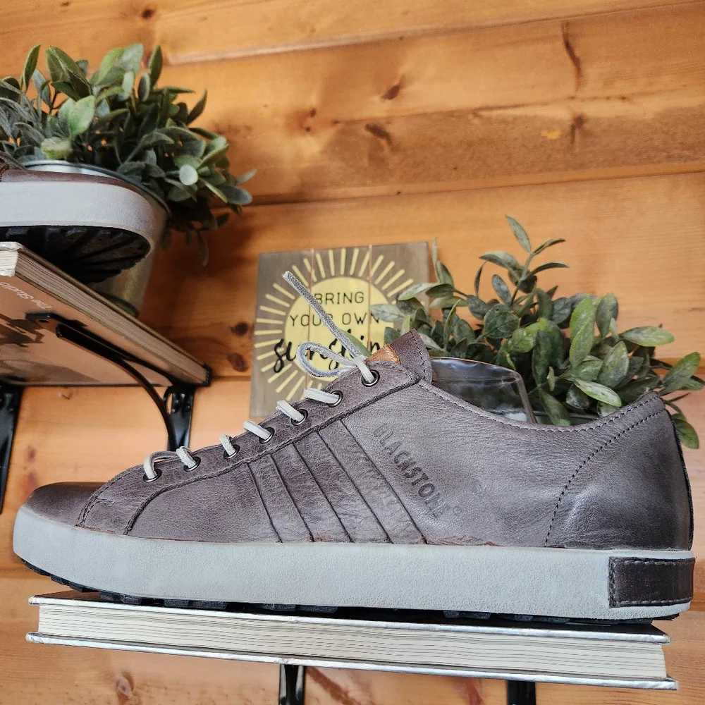 Blackstone JM11 Charcoal‎ Gray Leather Sneakers Dutch Shoes Throwback Sz 47 / 13
